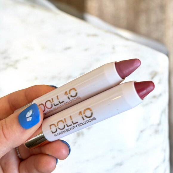 DOLL 10 NEW Lip Crayon Bundle X2 Full Size Let Go & No Boundaries Shades - Picture 3 of 5